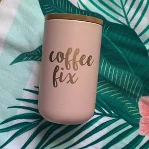Pink coffee canister